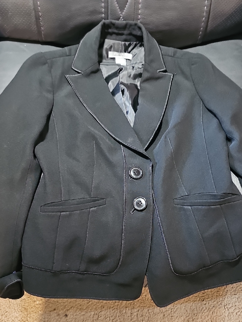 Ann Taylor Black Two-Button Tailored Blazer
